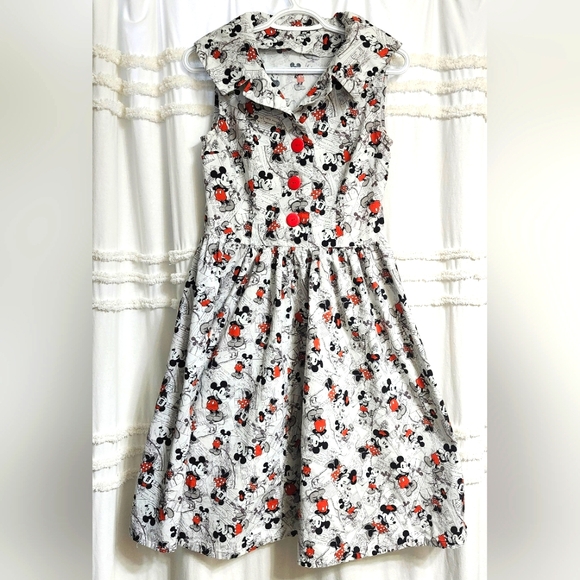 Disney Dresses & Skirts - Rare, Vintage Disney Dress with Mickey and Red Accents. FINAL Reduced Price!